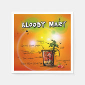 Bloody Mary-Tangerine Background Paper Napkin Servet (Voorkant)