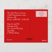 BLOODY MARY TOMATO JUICE BRIEFKAART BUSINESS PROMO (Achterkant)