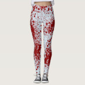 Bloody Mess on Blue Leggings (Voorkant)