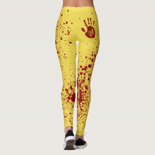 Bloody Mess op Geel Leggings (Achterkant)