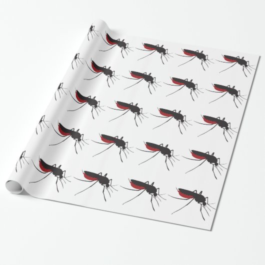 Bloody Mosquito - Insectkunst uit Fins Lapland Cadeaupapier (Uitgerold)