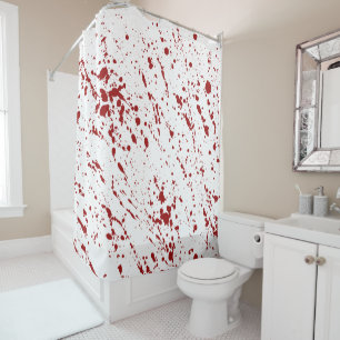 Bloody natte, bloedhorror-decor douchegordijn