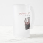 Bloody negatieve bier/koffie matglas bierpul (Voorkant rechts)