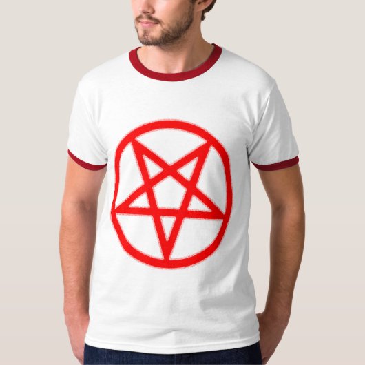 Bloody Pentagram Ringer T-shirt (Voorkant)
