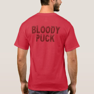 Bloody Puck mannen rood T-shirt terug
