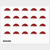 Bloody Red Drips Halloween Party Ronde Sticker (Vel)