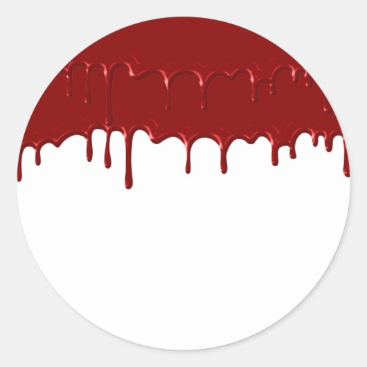 Bloody Red Drips Halloween Party Ronde Sticker (Voorkant)