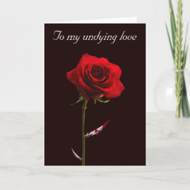 Bloody Red Rose Undies Feestdagen Kaart