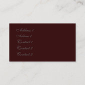 Bloody Roos - Gotisch ontwerp Visitekaartje (Achterkant)