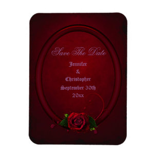 Bloody Roos Lijst Save The Date Gothic Bruiloft Magneet