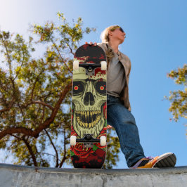 Bloody Roses Robot Schedel Persoonlijk Skateboard