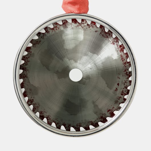 Bloody Saw Blade Metalen Ornament (Voorkant)