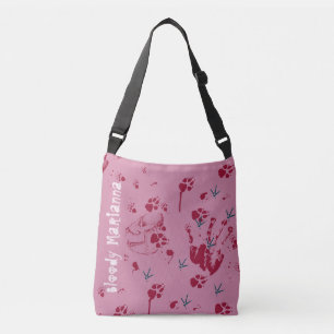 Bloody Schedel Bloedsporen Naam Halloween Crossbody Tas
