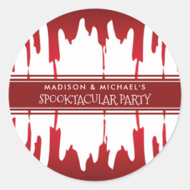 Bloody schijven Halloween Red Scary Ronde Sticker