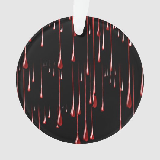 Bloody-schijven op zwarte achtergrond ornament (voorkant)