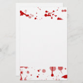 Bloody-schijven Spletters Aangepaste kleuren-BG Briefpapier (Voorkant / Achterkant)