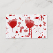 Bloody-schijven Spletters Aangepaste kleuren-BG Visitekaartje (Achterkant)