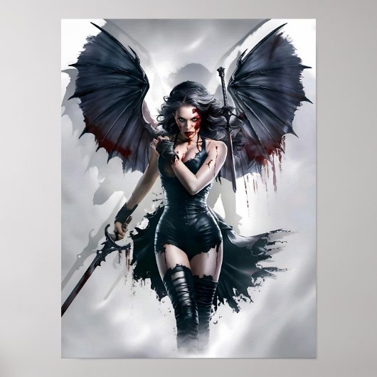 Bloody Sexy Vampire Warrior Poster Art (Voorkant)