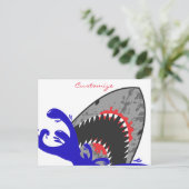Bloody Shark Jaws Thunder_Cove Briefkaart (Staand voorkant)