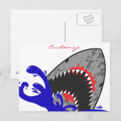 Bloody Shark Jaws Thunder_Cove Briefkaart (Voorkant / Achterkant)