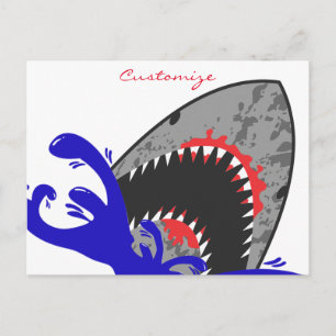 Bloody Shark Jaws Thunder_Cove Briefkaart