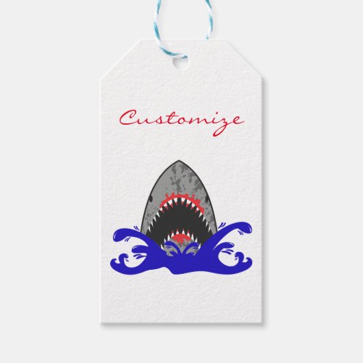 Bloody Shark Jaws Thunder_Cove Cadeaulabel (Voorkant)