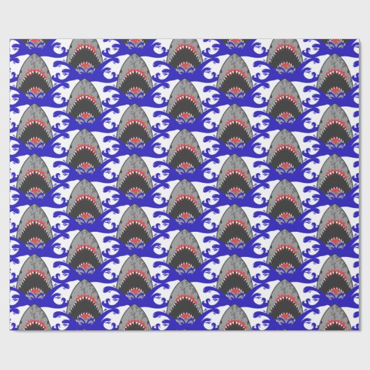 Bloody Shark Jaws Thunder_Cove Cadeaupapier (Vlak)
