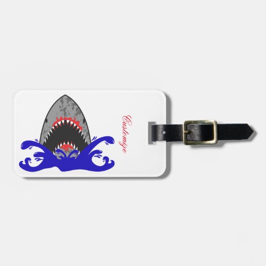 Bloody Shark Jaws Thunder_Cove Car Bagagelabel (Voorkant horizontaal)