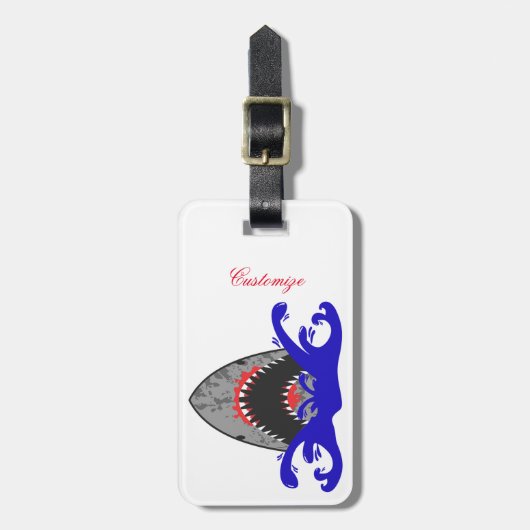 Bloody Shark Jaws Thunder_Cove Car Bagagelabel (Voorkant verticaal)