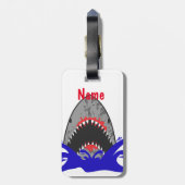 Bloody Shark Jaws Thunder_Cove Car Bagagelabel (Achterkant verticaal)