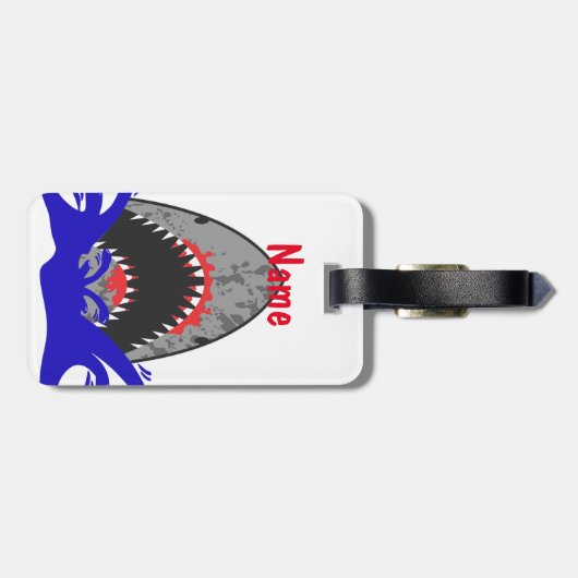 Bloody Shark Jaws Thunder_Cove Car Bagagelabel (Achterkant horizontaal)