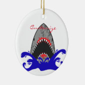 Bloody Shark Jaws Thunder_Cove Keramisch Ornament (Rechts)
