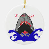 Bloody Shark Jaws Thunder_Cove Keramisch Ornament (Voorkant)