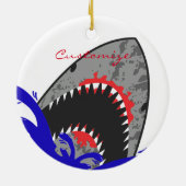 Bloody Shark Jaws Thunder_Cove Keramisch Ornament (Achterkant)