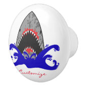 Bloody Shark Jaws Thunder_Cove Keramische Knop (Rechts)