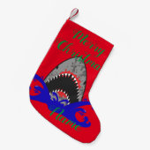 Bloody Shark Jaws Thunder_Cove Kleine Kerstsok (Voorkant (Hangend))