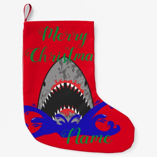 Bloody Shark Jaws Thunder_Cove Kleine Kerstsok (Voorkant)