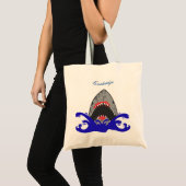 Bloody Shark Jaws Thunder_Cove Tote Bag (Voorkant (product))