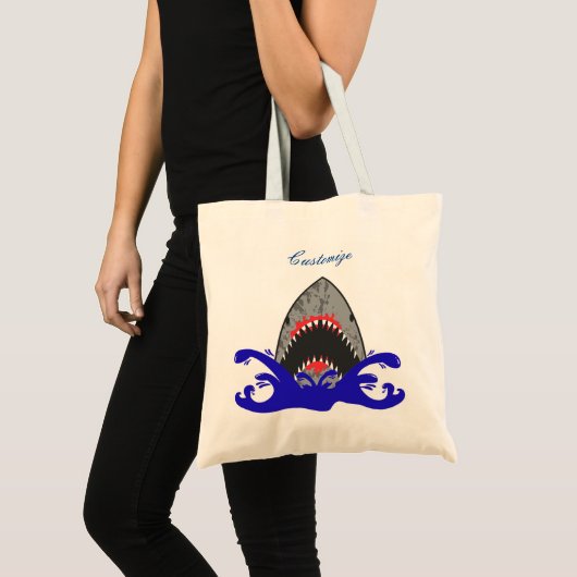 Bloody Shark Jaws Thunder_Cove Tote Bag (Voorkant (product))