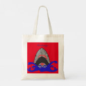 Bloody Shark Jaws Thunder_Cove Tote Bag (Achterkant)