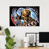 Bloody Skeleton Poster (Thuiskantoor)