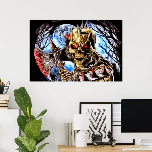 Bloody Skeleton Poster (Thuiskantoor)