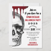 Bloody Skull Adult Halloween Scary Costume Party Kaart (Voorkant)