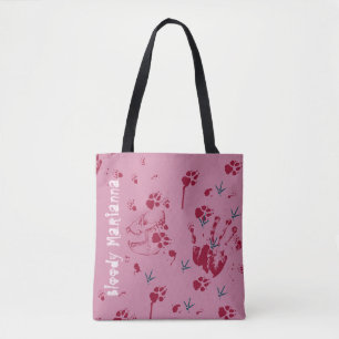 Bloody Skull Griezelige Bloedsporen Halloween Tote Bag