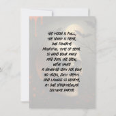 Bloody Skull Halloween Party Kaart (Achterkant)