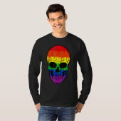 Bloody Skull LGBT Gay Pride Kostuum Gemakkelijk Ha T-shirt (Voorkant volledig)
