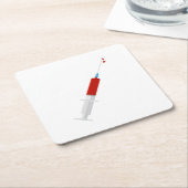 Bloody spuit kartonnen onderzetters (Schuin)