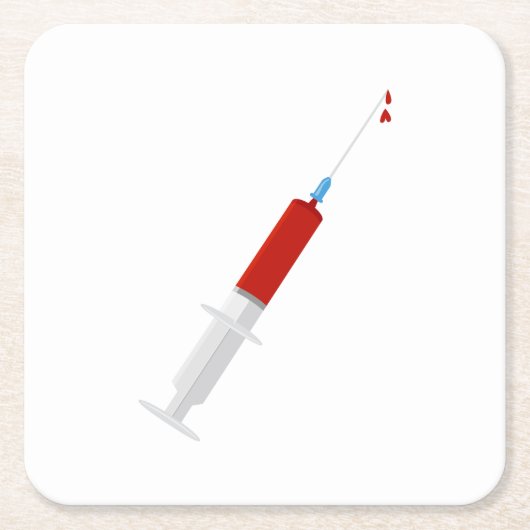 Bloody spuit kartonnen onderzetters (Voorkant)