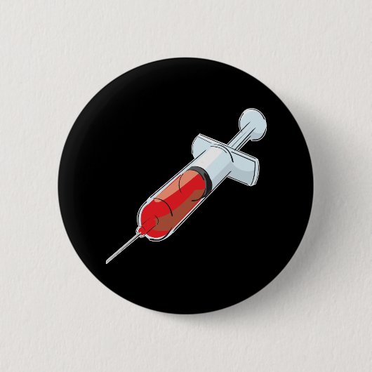 Bloody spuit ronde button 5,7 cm (Voorkant)