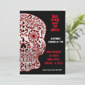 Bloody Sugar Skull Kaart (Staand voorkant)